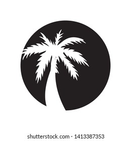 Palm tree icon symbol logo 