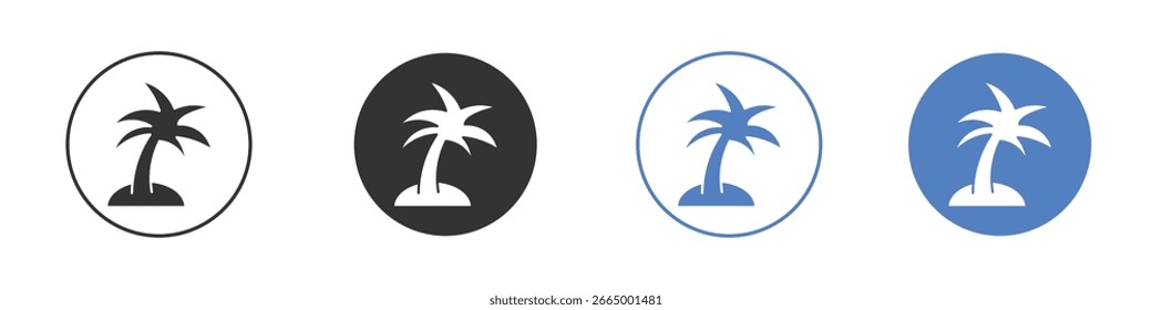 Palm tree icon symbol. Quality design element.