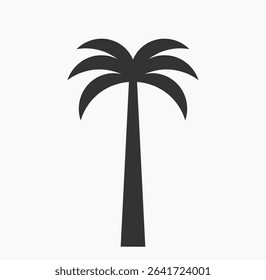 Palm tree icon symbol silhouette. Vector illustration design element.