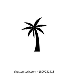 símbolo de icono de la palmera vector aislado en fondo blanco