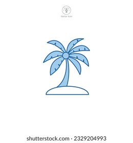 Palm Tree icon symbol vector illustration isolated on white background