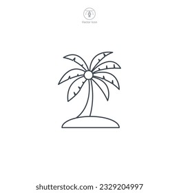 Palm Tree icon symbol vector illustration isolated on white background
