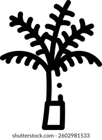 palm tree icon. Thin Linear Style Design Isolated On White Background