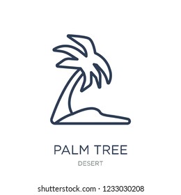 Palm tree icon. Trendy flat vector Palm tree icon on white background from Desert collection, vector illustration can be use for web and mobile, eps10