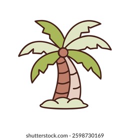 Palm Tree Icon – Tropical Beach Symbol, Palm Tree Icon, Palm Tree Icon