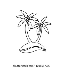 Palm tree icon vector