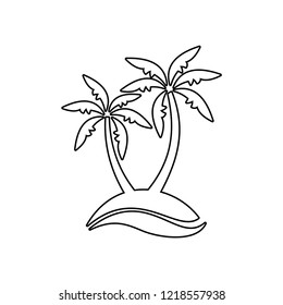 Palm tree icon vector