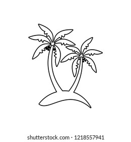 Palm tree icon vector