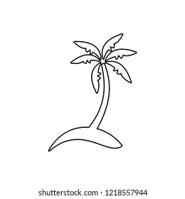 Palm tree icon vector