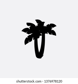 palm tree icon vector