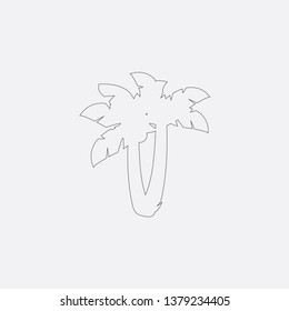 palm tree icon vector