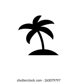 palm tree icon - vector icon