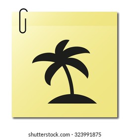 palm tree icon - vector icon