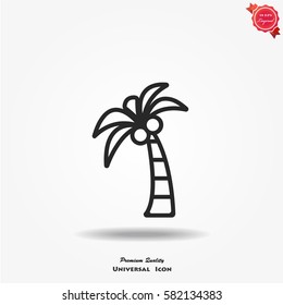 Palm Tree Icon, Palm Tree Vector Icon.