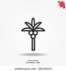 Palm tree icon, palm tree vector icon.