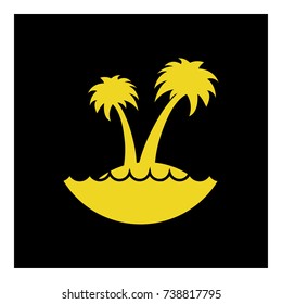 palm tree icon vector