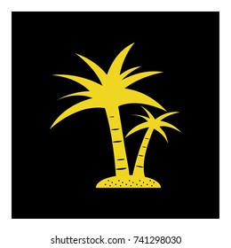 palm tree icon vector