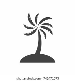 palm tree icon vector