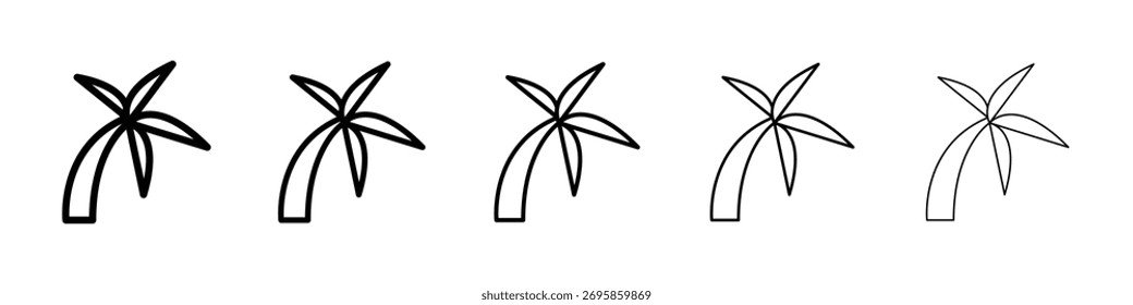Palm tree icon Vector Art Illustration