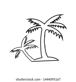 palm tree icon vector design template