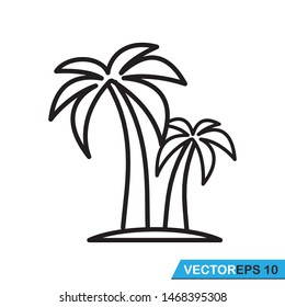 palm tree icon vector design template