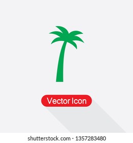 Palm Tree Icon Vector Illustration Eps10