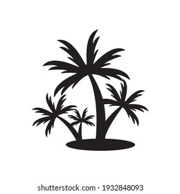 Palm tree icon vector illustration sign