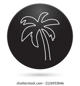 palm tree icon, vector illustration on white background.