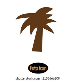 Icono de la palma. Ilustración vectorial eps10