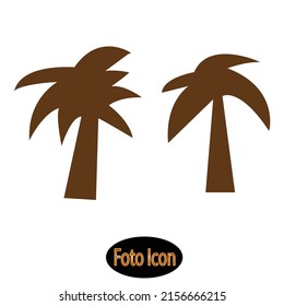 Palm tree icon. Vector illustration eps10
