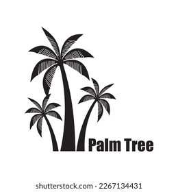 palm tree icon vector illustration template design