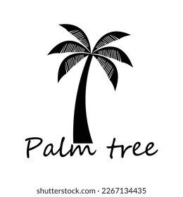 palm tree icon vector illustration template design