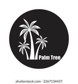 palm tree icon vector illustration template design
