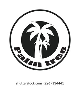 palm tree icon vector illustration template design