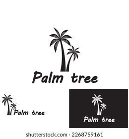 palm tree icon vector illustration template design