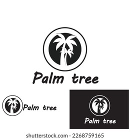 palm tree icon vector illustration template design