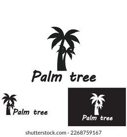 palm tree icon vector illustration template design