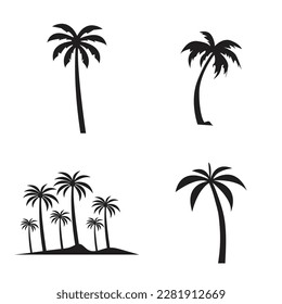 palm tree icon vector illustration template design