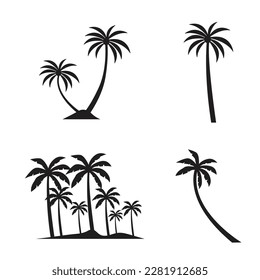 palm tree icon vector illustration template design