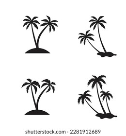 palm tree icon vector illustration template design