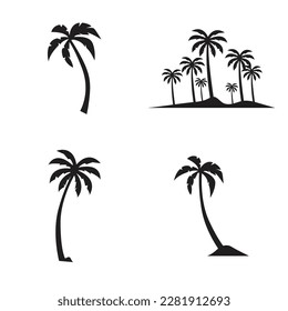 palm tree icon vector illustration template design