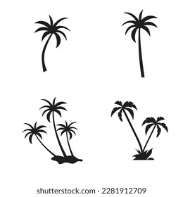 palm tree icon vector illustration template design