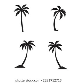 palm tree icon vector illustration template design