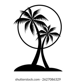Palm tree icon vector. Tree illustration sign. Island symbol. Rest logo.