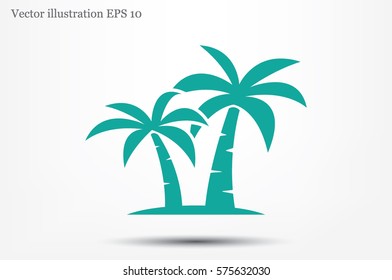 palm tree icon vector illustration.