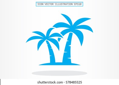 palm tree icon vector illustration.