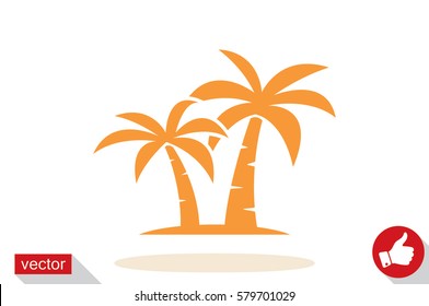 palm tree icon vector illustration.