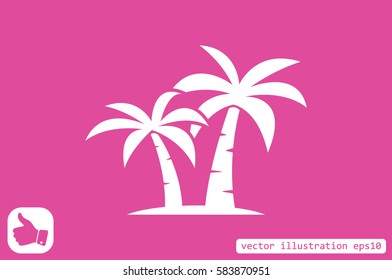 palm tree icon vector illustration.