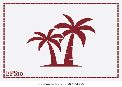 palm tree icon vector illustration eps10.