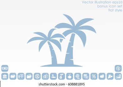 palm tree icon vector illustration eps10.